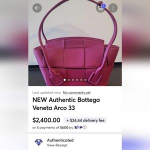 ‼️SOLD‼️NEW Authentic Bottega Veneta Arco 33